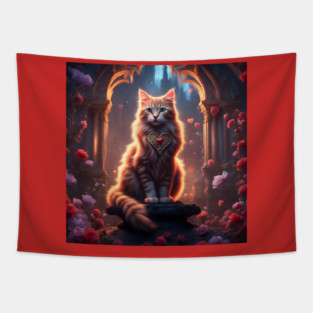 Cat Love Tapestry
