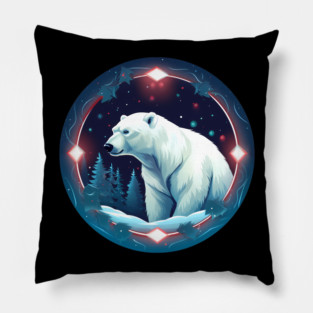 Polar Bear in Ornament, Love Bears Pillow