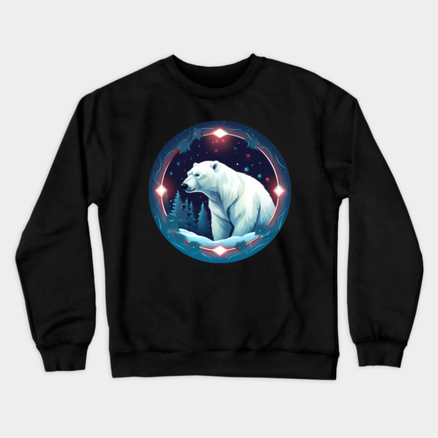 Polar Bear in Ornament, Love Bears Crewneck Sweatshirt by logiamerch