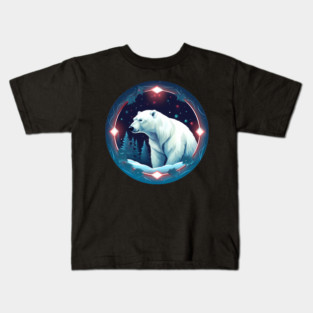 Polar Bear in Ornament, Love Bears Kids T-Shirt