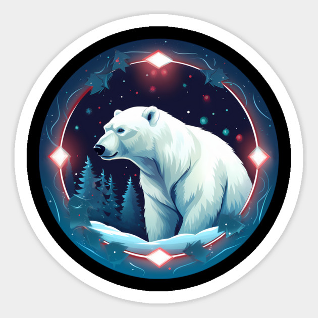 Polar Bear in Ornament, Love Bears Sticker by logiamerch