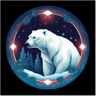 Polar Bear in Ornament, Love Bears Posters and Art