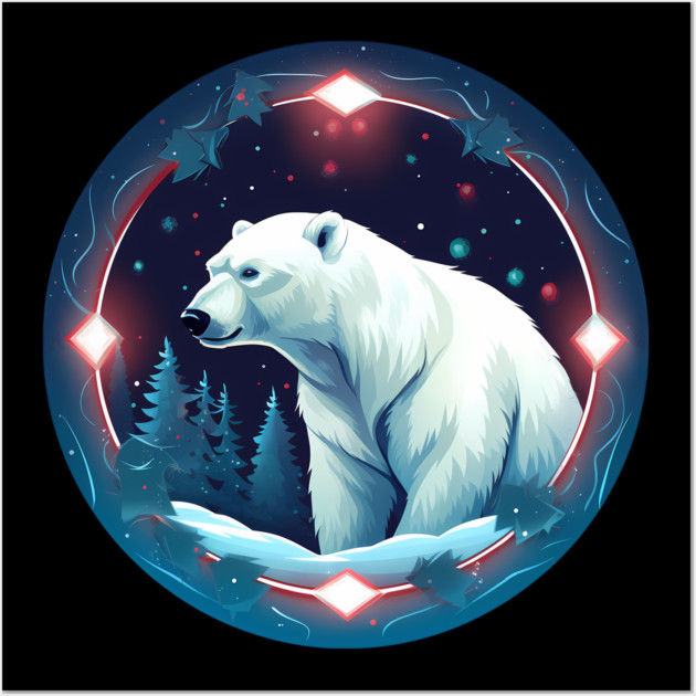 Polar Bear in Ornament, Love Bears Wall Art by logiamerch