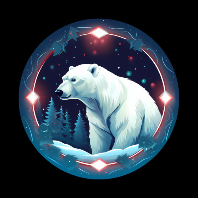 Polar Bear in Ornament, Love Bears by logiamerch