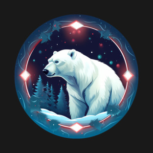 Polar Bear in Ornament, Love Bears T-Shirt