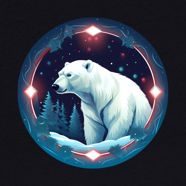 Polar Bear in Ornament, Love Bears by logiamerch
