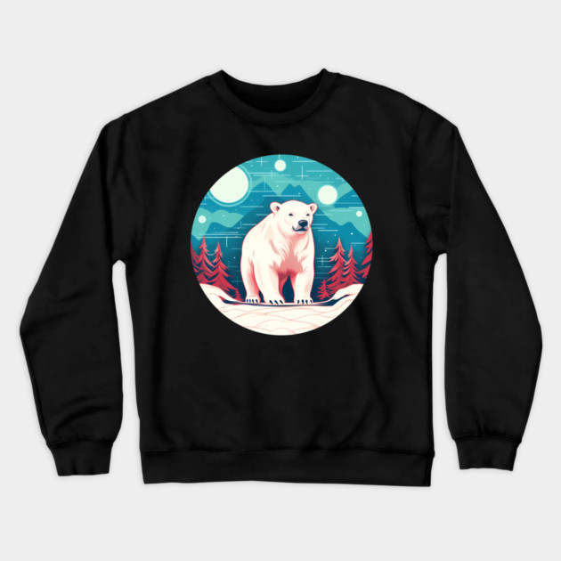 Polar Bear in Ornament, Love Bears Crewneck Sweatshirt by logiamerch