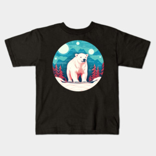 Polar Bear in Ornament, Love Bears Kids T-Shirt