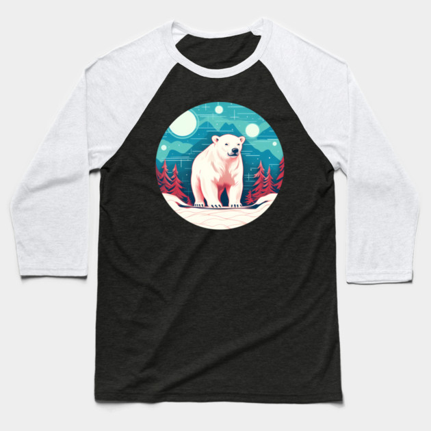 Polar Bear in Ornament, Love Bears Baseball T-Shirt by logiamerch