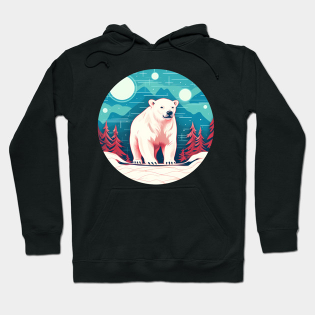 Polar Bear in Ornament, Love Bears Hoodie by logiamerch