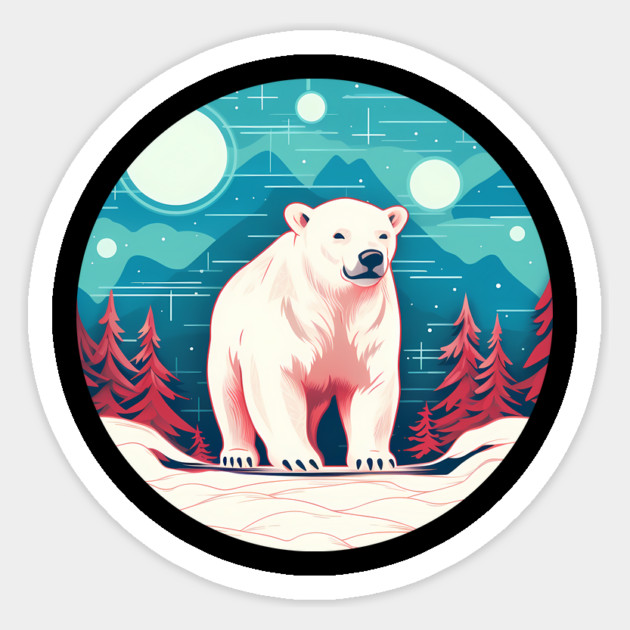 Polar Bear in Ornament, Love Bears Sticker by logiamerch