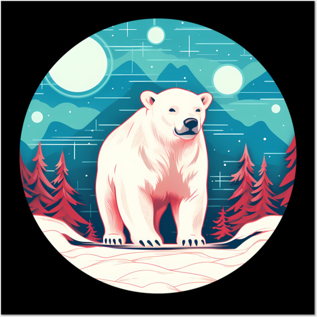 Polar Bear in Ornament, Love Bears Wall Art by logiamerch
