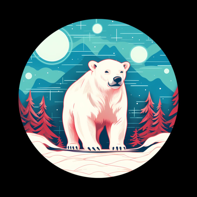 Polar Bear in Ornament, Love Bears by logiamerch
