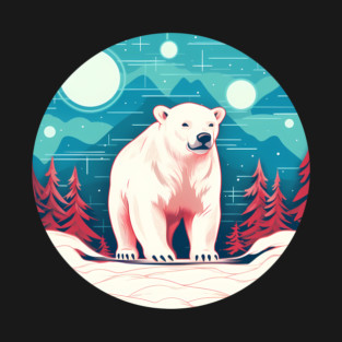 Polar Bear in Ornament, Love Bears T-Shirt