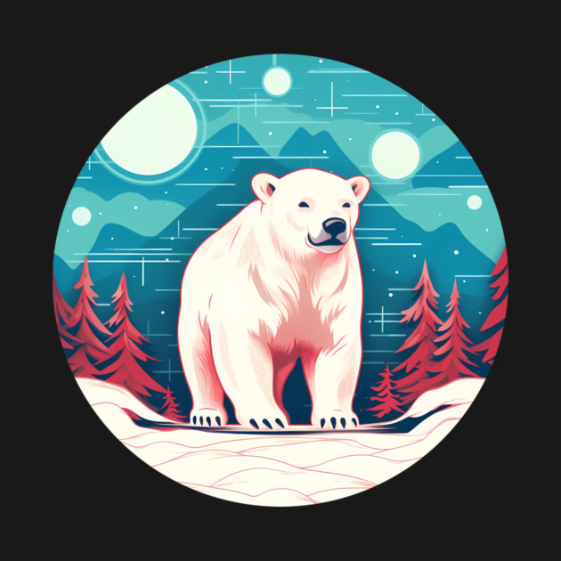 Polar Bear in Ornament, Love Bears by logiamerch