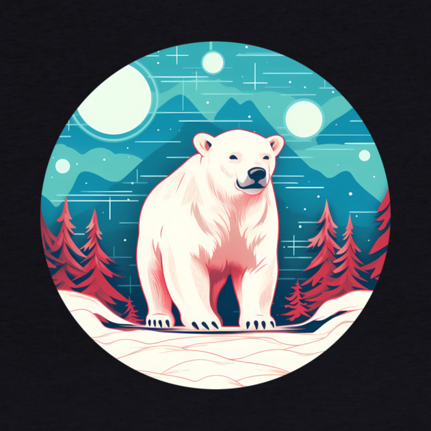 Polar Bear in Ornament, Love Bears by logiamerch