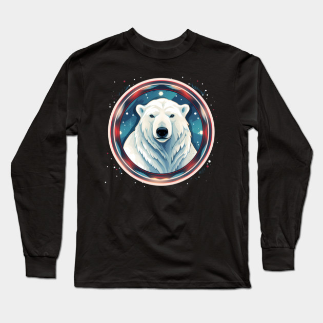Polar Bear in Ornament, Love Bears Long Sleeve T-Shirt by logiamerch