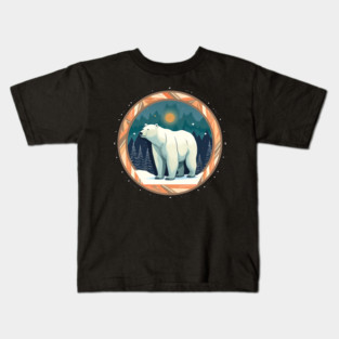 Polar Bear in Ornament, Love Bears Kids T-Shirt