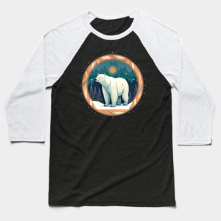 Polar Bear in Ornament, Love Bears Baseball T-Shirt