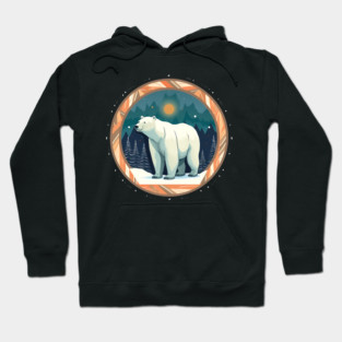 Polar Bear in Ornament, Love Bears Hoodie