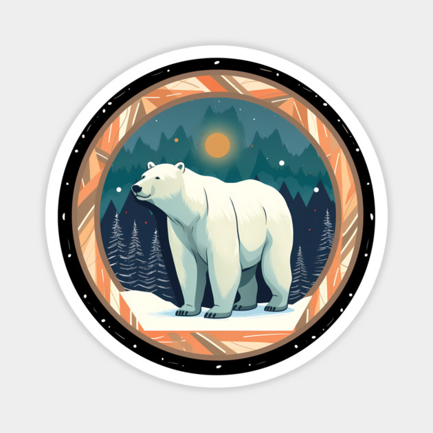 Polar Bear in Ornament, Love Bears Magnet by logiamerch