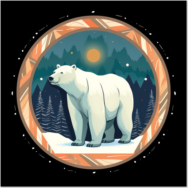 Polar Bear in Ornament, Love Bears Wall Art by logiamerch