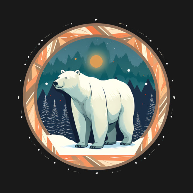 Polar Bear in Ornament, Love Bears by logiamerch