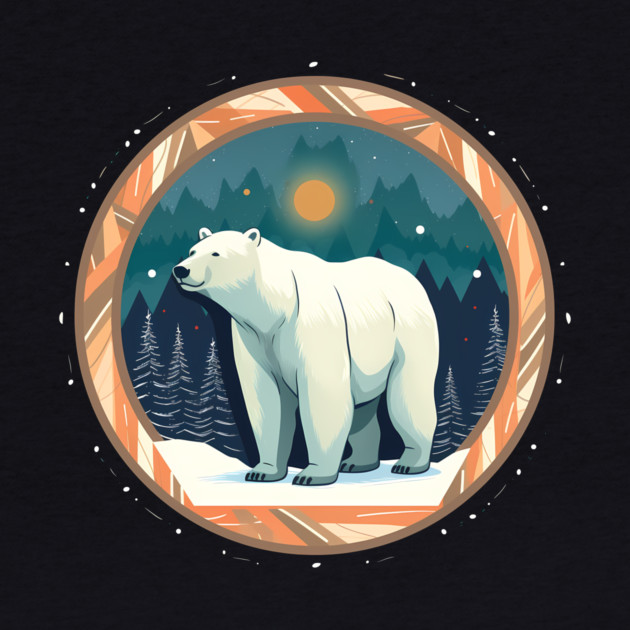 Polar Bear in Ornament, Love Bears by logiamerch