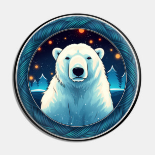 Polar Bear in Ornament, Love Bears Pin