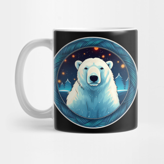 Polar Bear in Ornament, Love Bears by logiamerch