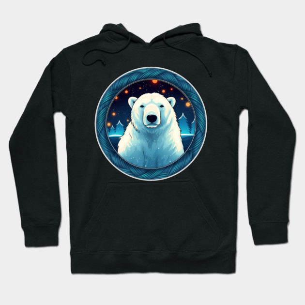 Polar Bear in Ornament, Love Bears Hoodie by logiamerch