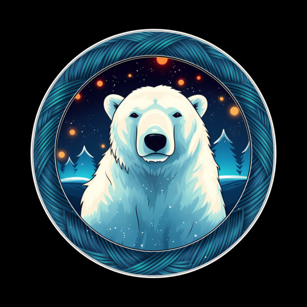 Polar Bear in Ornament, Love Bears by logiamerch