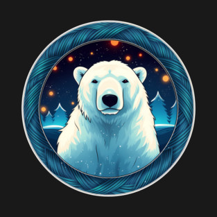 Polar Bear in Ornament, Love Bears T-Shirt