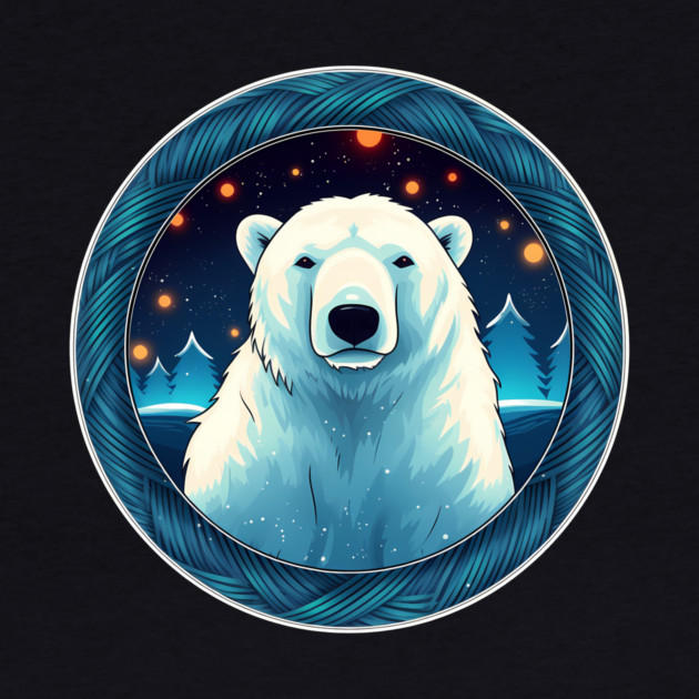 Polar Bear in Ornament, Love Bears by logiamerch
