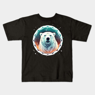 Polar Bear in Ornament, Love Bears Kids T-Shirt