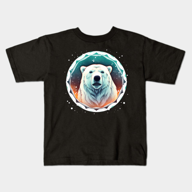 Polar Bear in Ornament, Love Bears Kids T-Shirt by logiamerch
