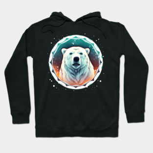 Polar Bear in Ornament, Love Bears Hoodie