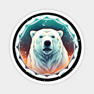 Polar Bear in Ornament, Love Bears Magnet