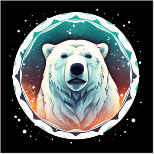 Polar Bear in Ornament, Love Bears Posters and Art