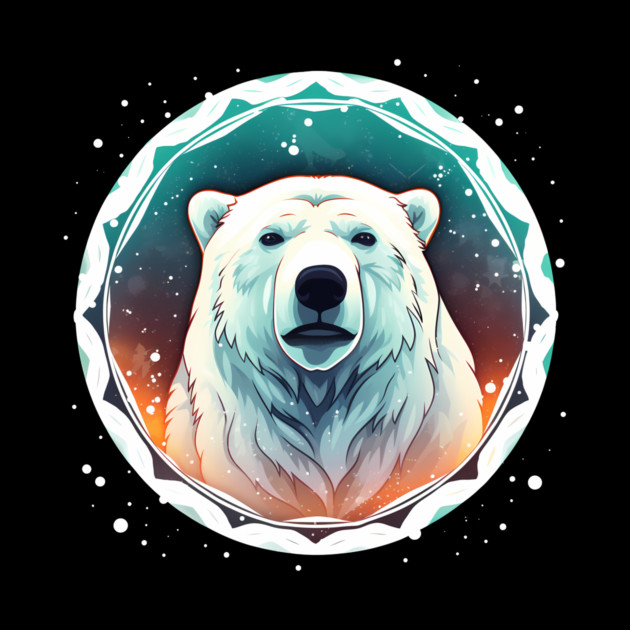 Polar Bear in Ornament, Love Bears by logiamerch