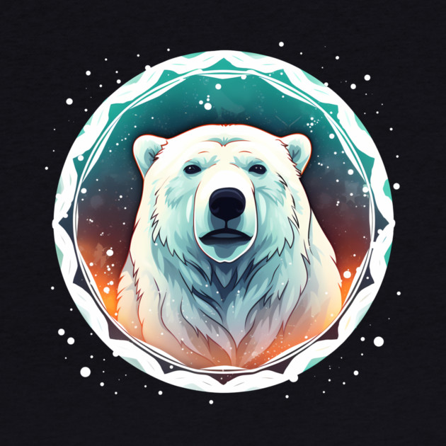 Polar Bear in Ornament, Love Bears by logiamerch