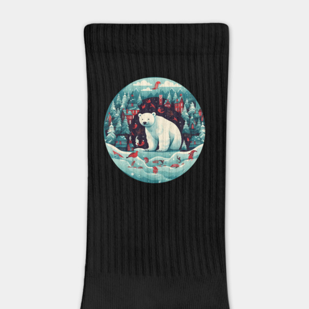 Polar Bear in Ornament, Love Bears by logiamerch