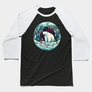 Polar Bear in Ornament, Love Bears Baseball T-Shirt