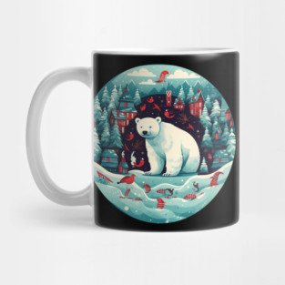 Polar Bear in Ornament, Love Bears Mug