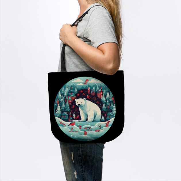 Polar Bear in Ornament, Love Bears by logiamerch