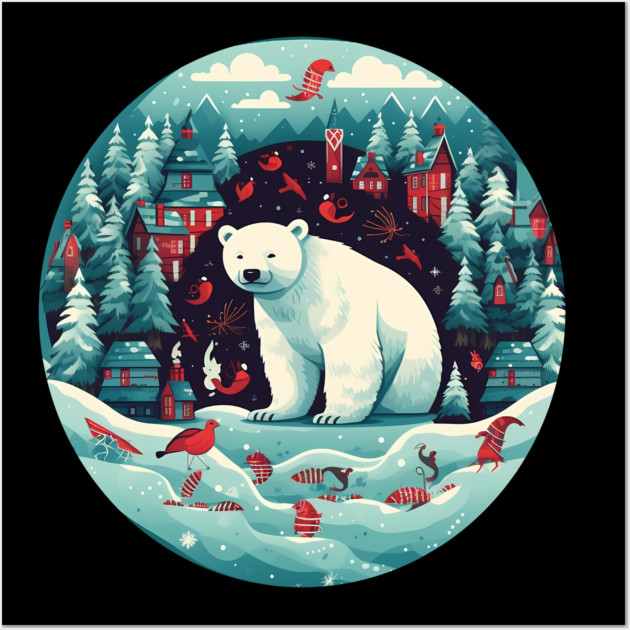 Polar Bear in Ornament, Love Bears Wall Art by logiamerch