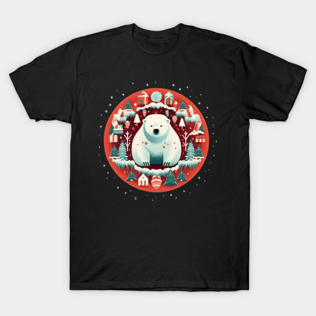 Polar Bear in Ornament, Love Bears T-Shirt by logiamerch