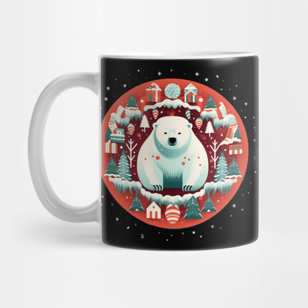 Polar Bear in Ornament, Love Bears by logiamerch