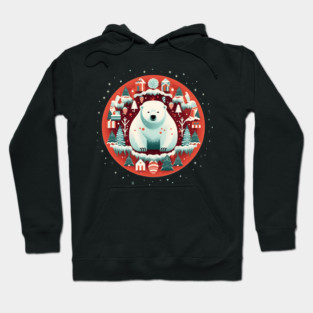 Polar Bear in Ornament, Love Bears Hoodie