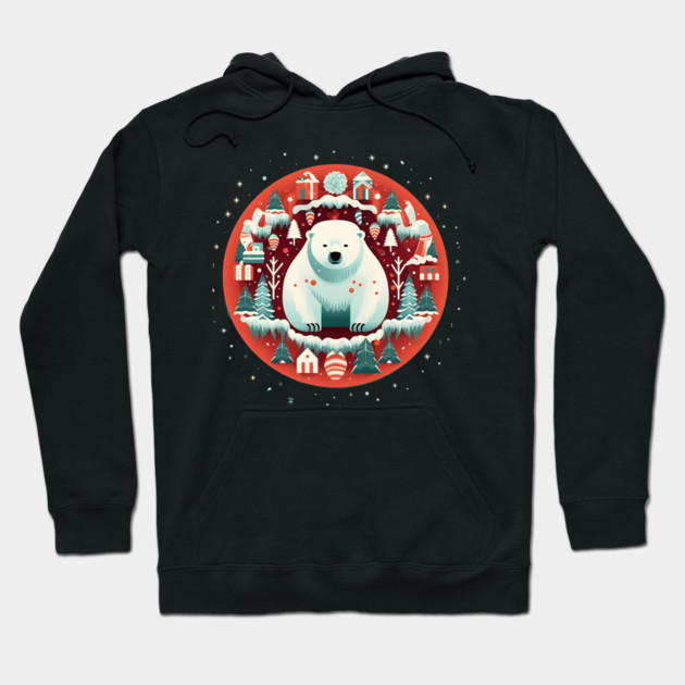 Polar Bear in Ornament, Love Bears Hoodie by logiamerch